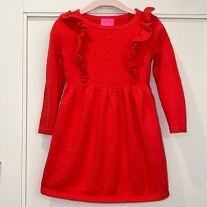 Lily Pulitzer Girls XS (2-3) Bright Red Long Sleeve Dress
